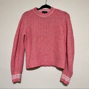 Rag & Bone Cheryl Merino Wool Blend Crewneck Sweater in Pink